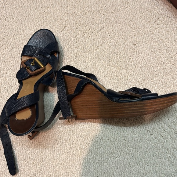Vintage chloe heels, navy - Picture 2 of 4